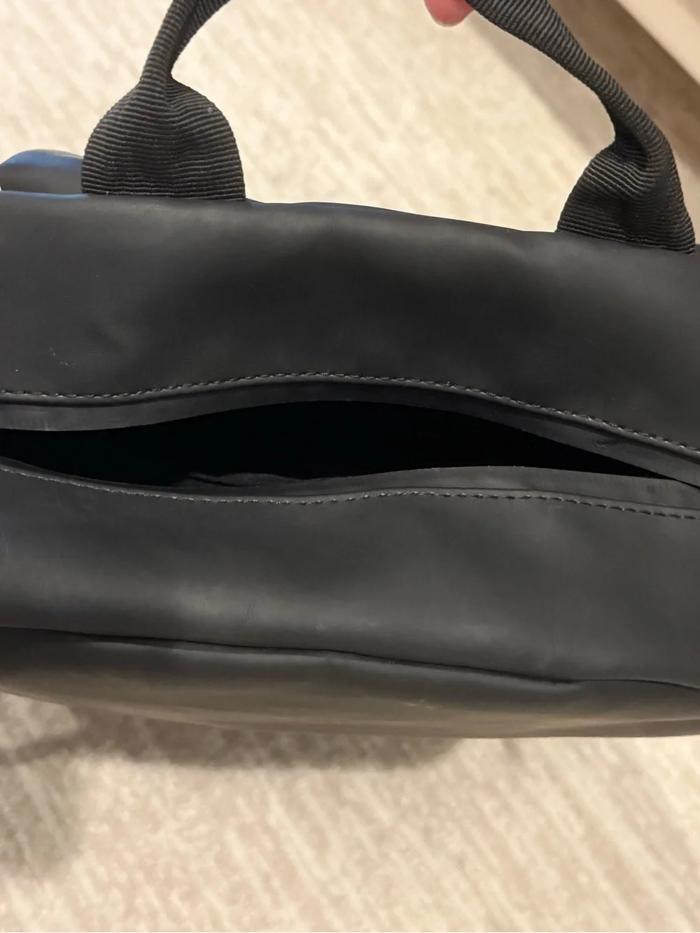 RAINS Black Waterproof Field Bag Backpack